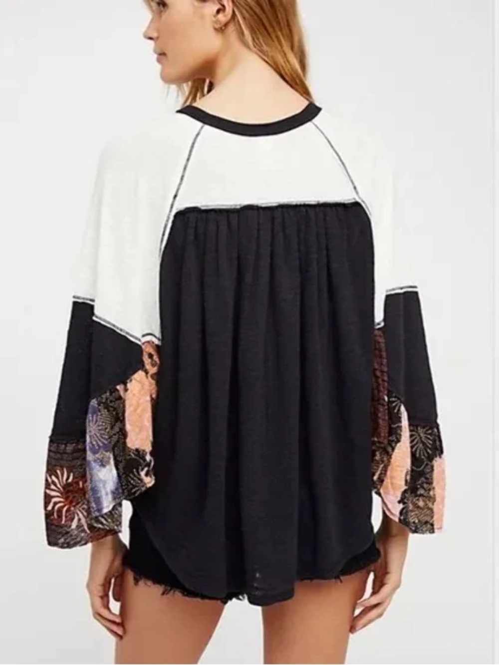 Free People Friday Fever Raglan Contrast T Shirt - Picture 2 of 7